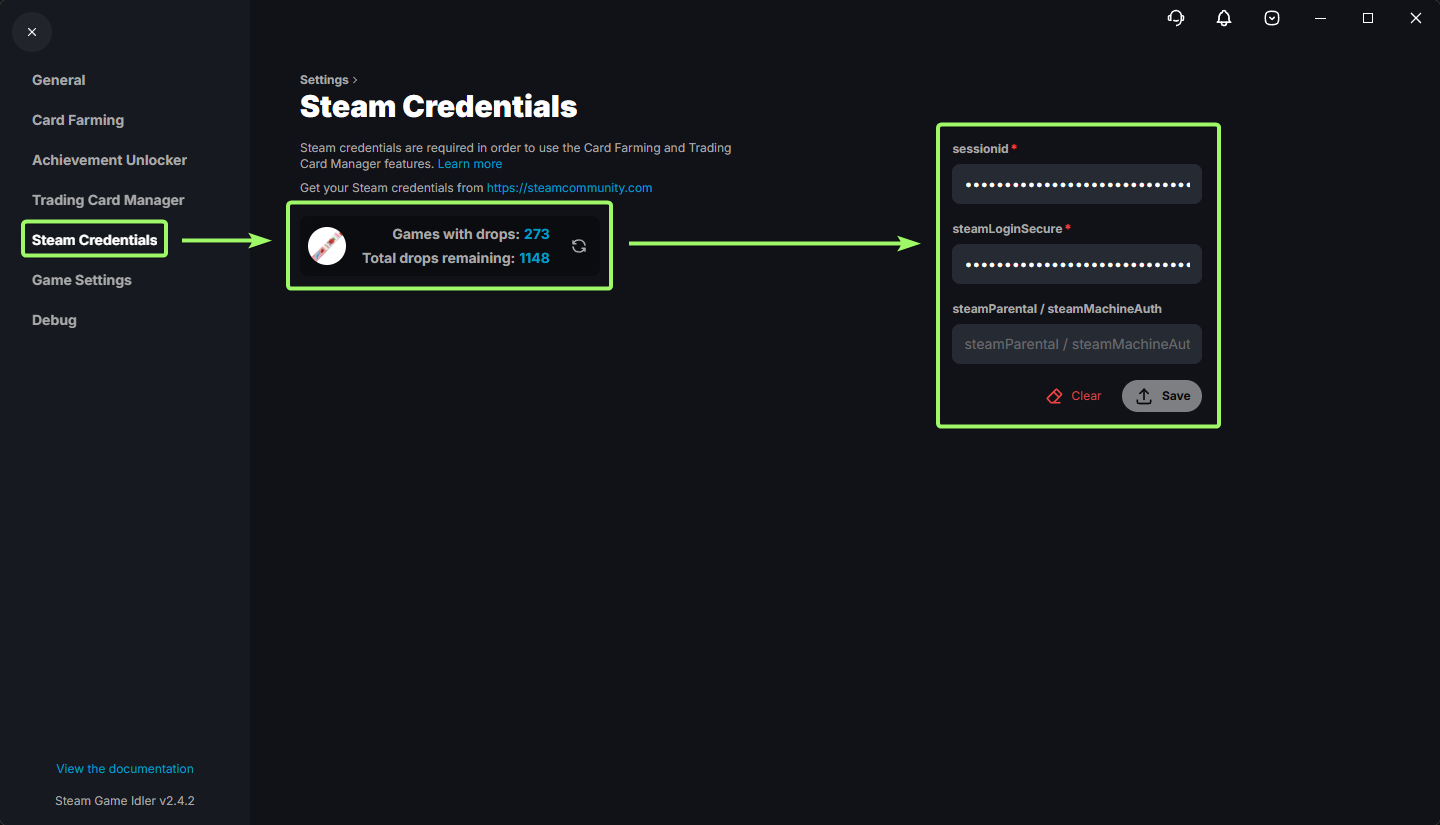Steam Game Idler credentials 3