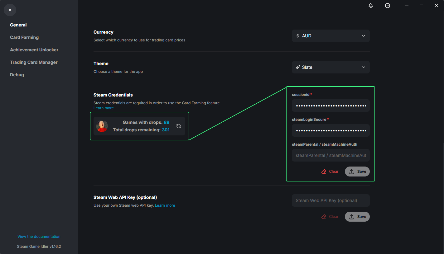 Steam Game Idler credentials 3